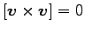 $ [{\boldsymbol v}\times {\boldsymbol v}]=0$