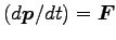 $ (d {\boldsymbol p}/dt)={\boldsymbol F}$